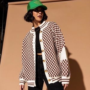 Dressed in LaLa Get What I Want Grandpa Cardigan in Coffee/Cream